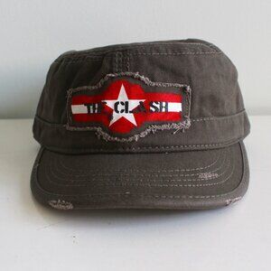 NWT The Clash Star Logo Punk Military Cap Hat Olive